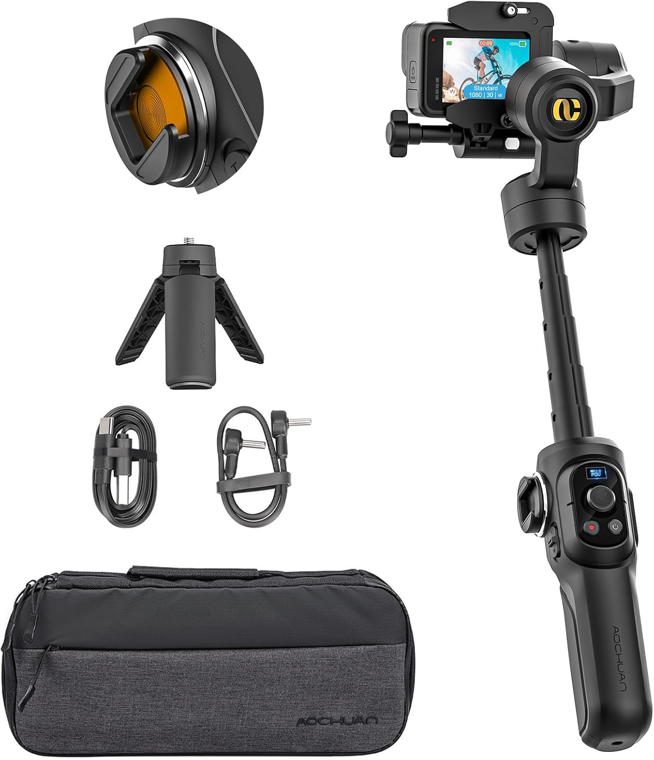 Handheld Stabilizer Gimbal - مثبت محمول ثلاثي المحاور لكاميرا الحركة