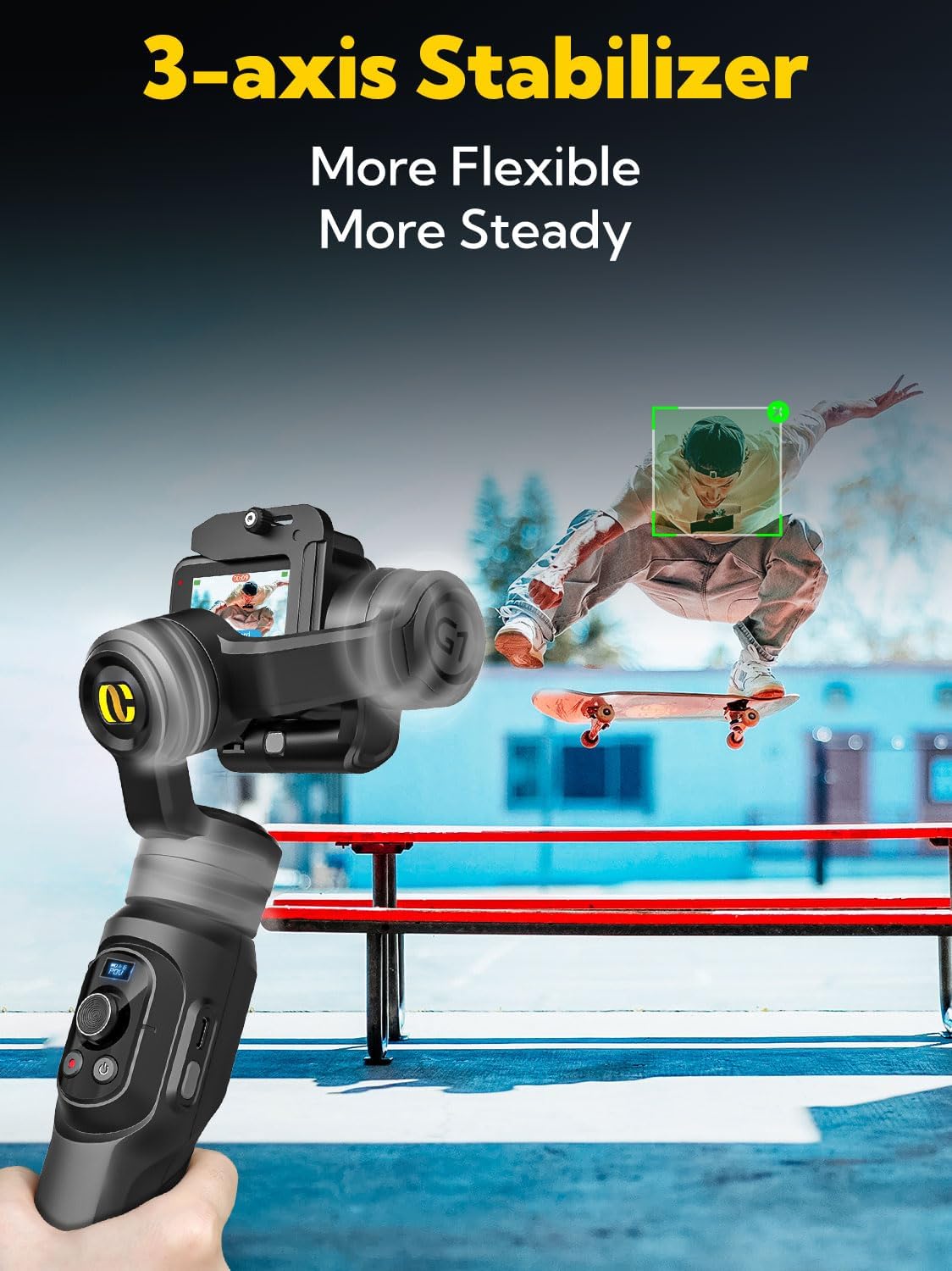 مثبت محمول ثلاثي المحاور لكامي - مراجعة Handheld Stabilizer Gimbal وسعره