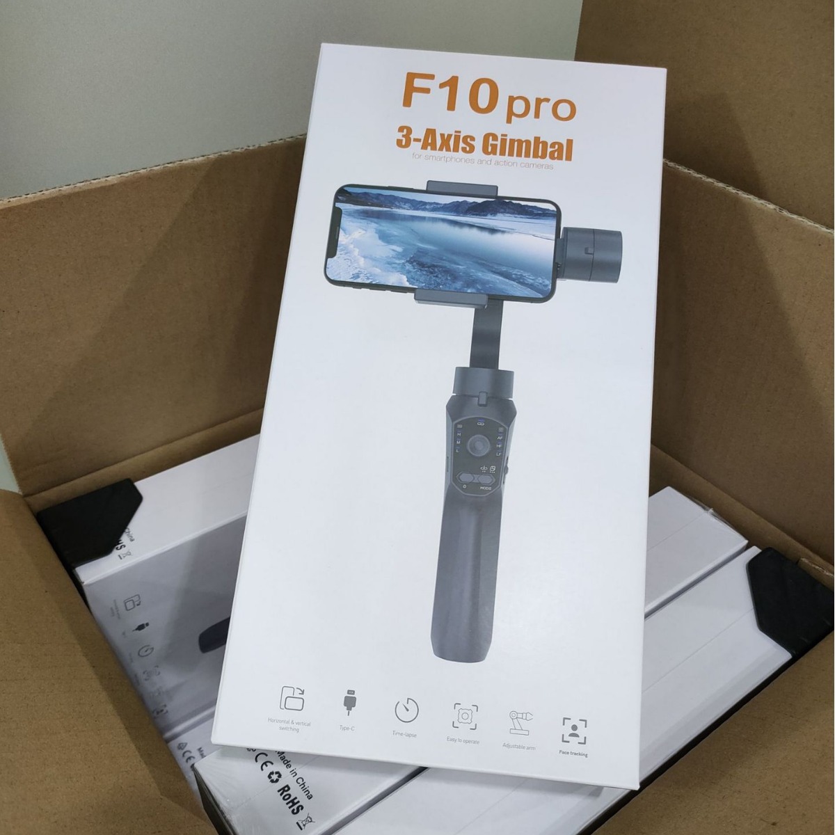 F10 PRO مثبت جيمبال ثلاثي المح - مراجعة Handheld Stabilizer Gimbal وسعره