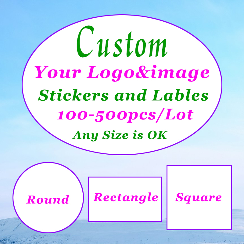 500-100 قطعة ملصقات مخصصة شعار - مراجعة Photography Logo وسعره