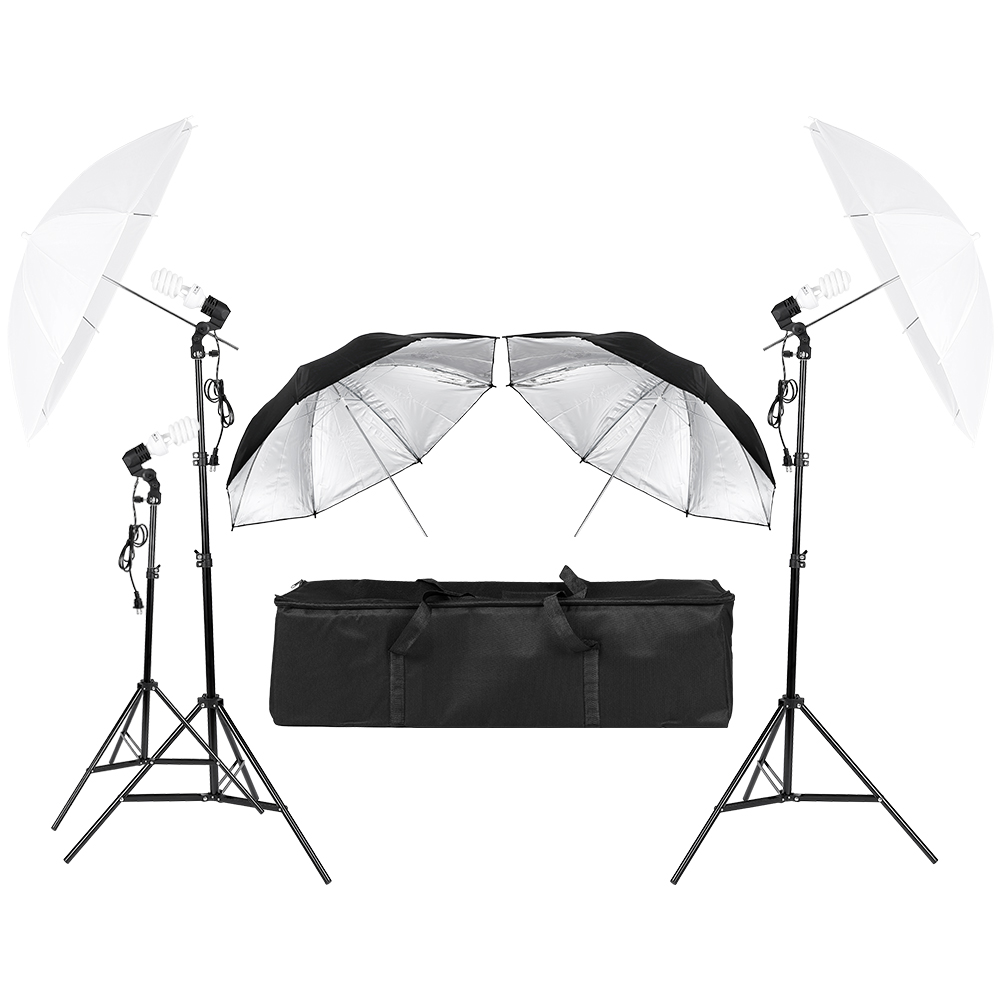 3 * 45 واط التصوير الفوتوغرافي - مراجعة Photography Umbrella Light وسعره