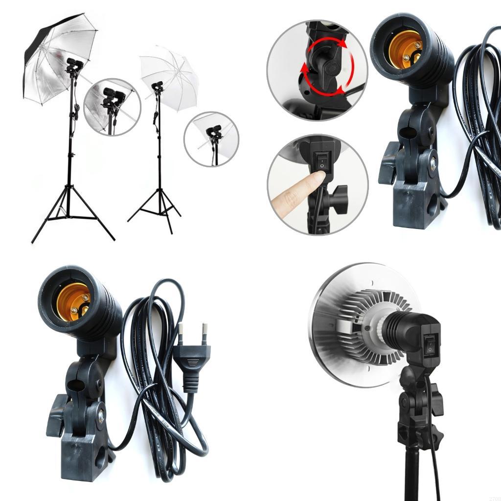 E27 ضوء حامل مظلة عاكس يدعم كا - مراجعة Photography Umbrella Light وسعره