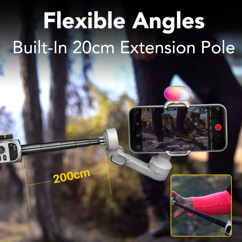 Aochuan Smart X2 Kit أبيض 3 مح - مراجعة Handheld Stabilizer Gimbal وسعره